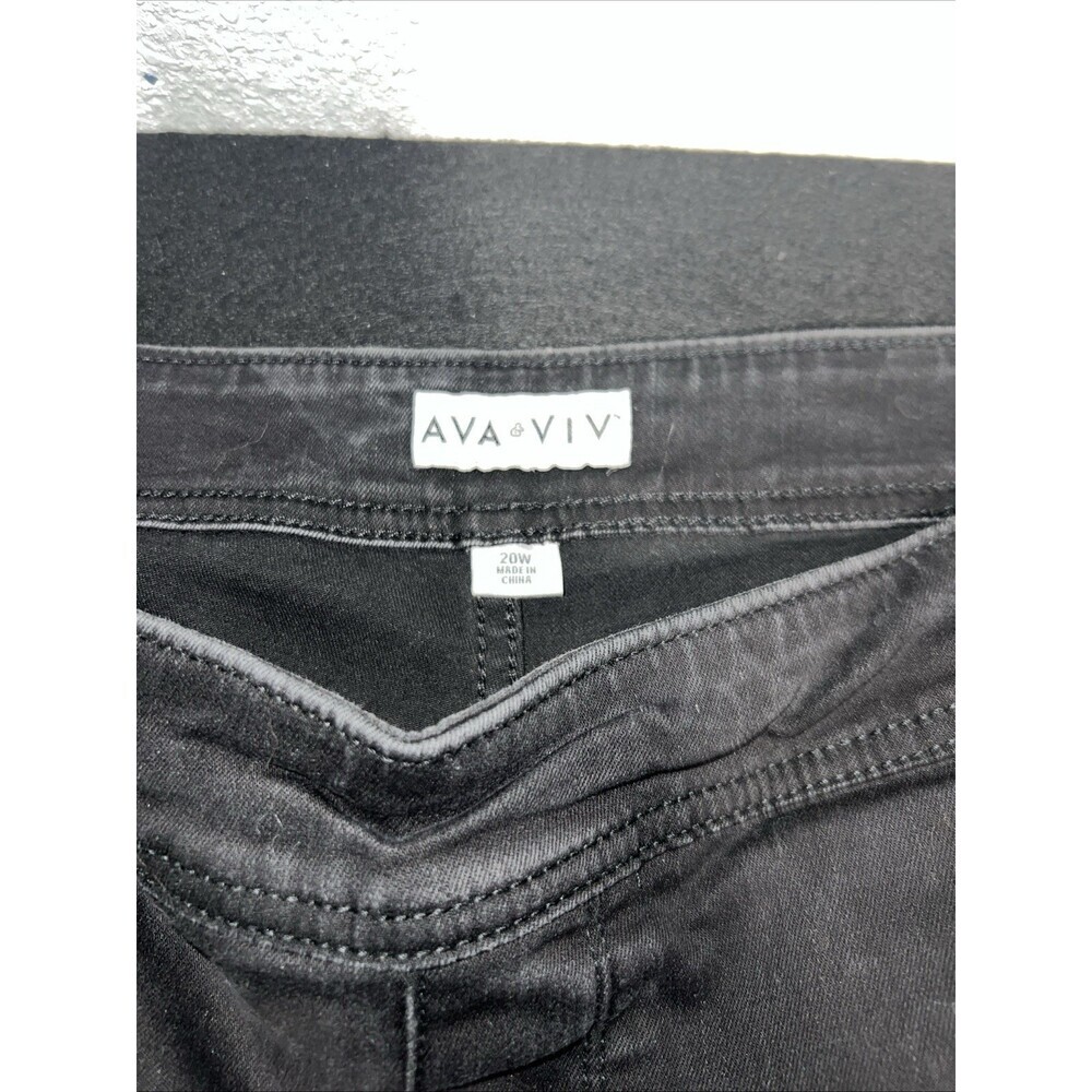 Ava And Viv Black Straight Leg Jeans Size 20 Plus Size High Rise